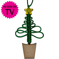 Macrame Christmas Tree Decoration Kit with Jig